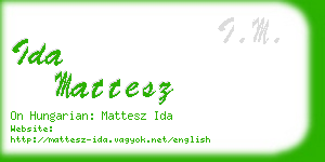 ida mattesz business card